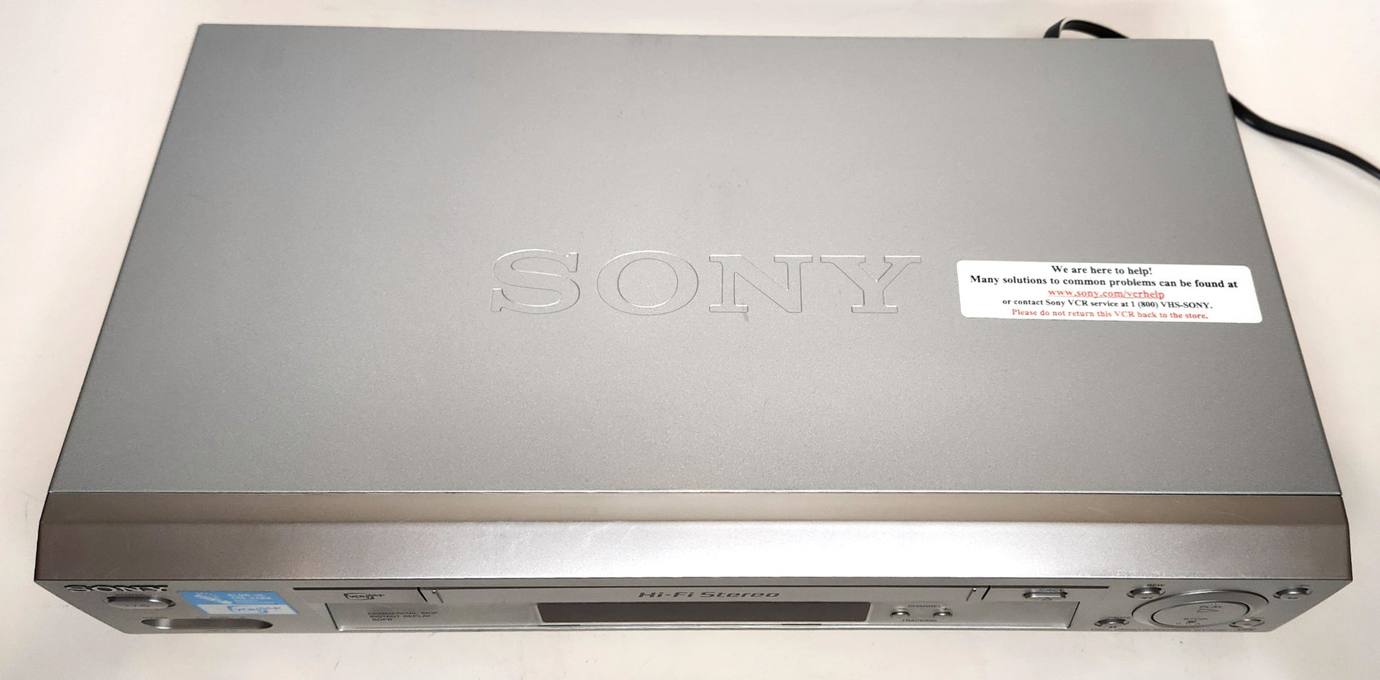 Sony SLV-N700 VCR, 4-Head Hi-Fi Stereo - Top