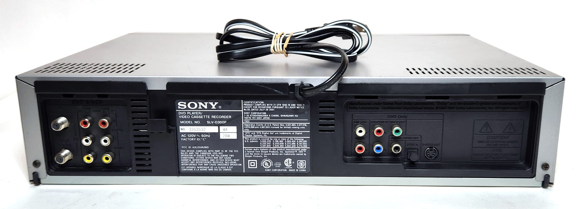 Sony DVD player/ Video Casette recorder Model: SLV-D300P shops