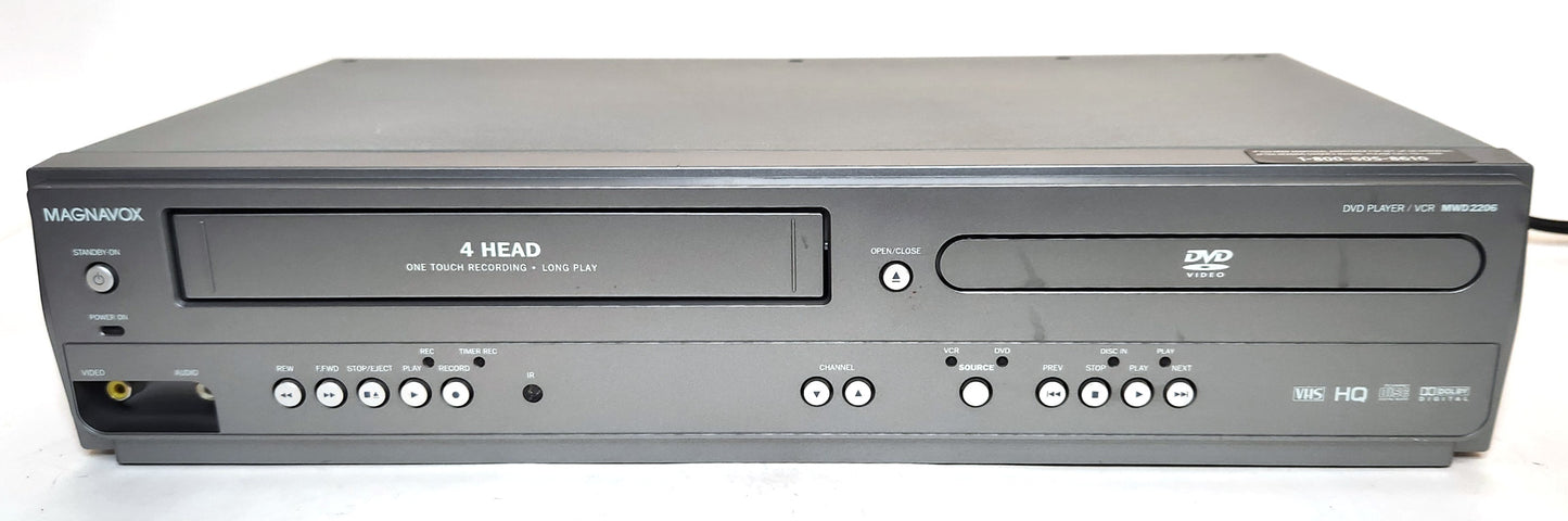 Magnavox MWD2206 VCR/DVD Player Combo - Front