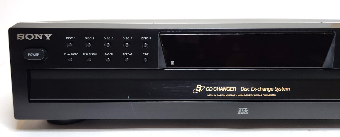 Sony CDP-CE375 5-Disc Carousel CD Changer - Left