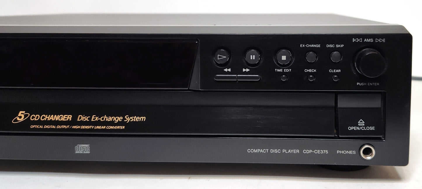 Sony CDP-CE375 5-Disc Carousel CD Changer - Right