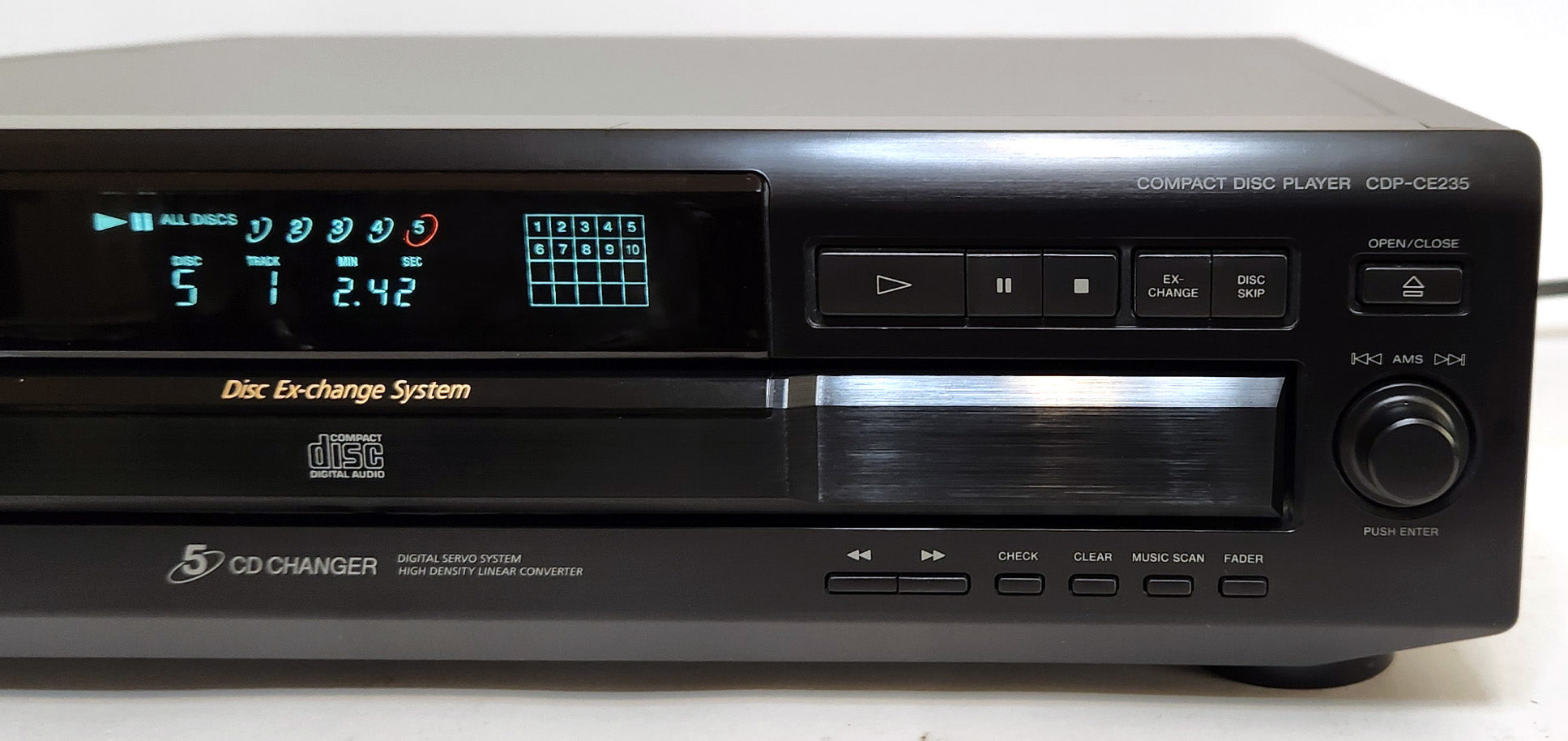 Sony CDP-CE235 5-Disc Carousel CD Changer - Right