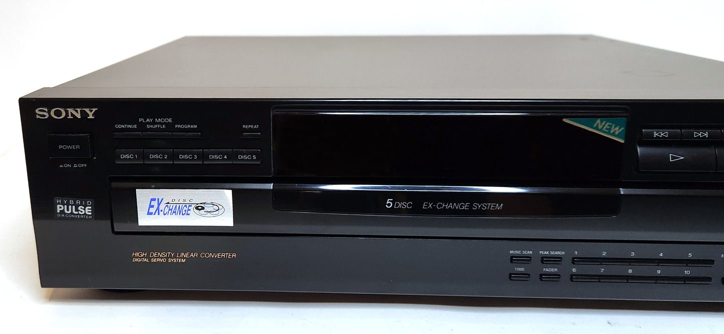 Sony CDP-C245 5-Disc Carousel CD Changer - Left