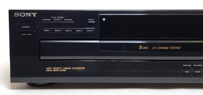 Sony CDP-C345 5-Disc Carousel CD Changer - Left