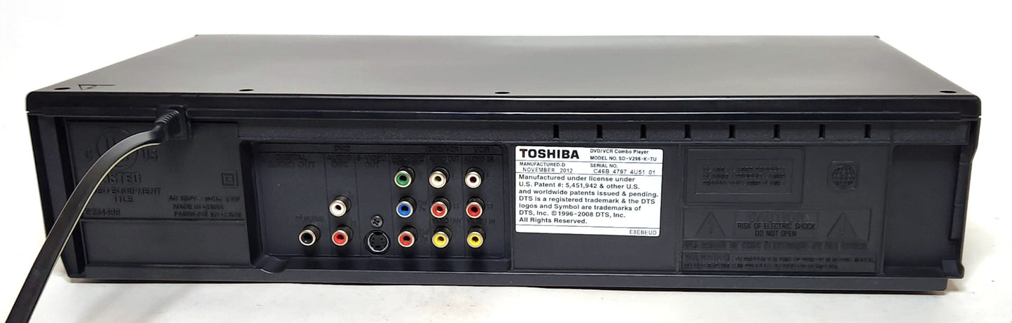 Toshiba SD-V296-K-TU VCR/DVD Player Combo - Rear