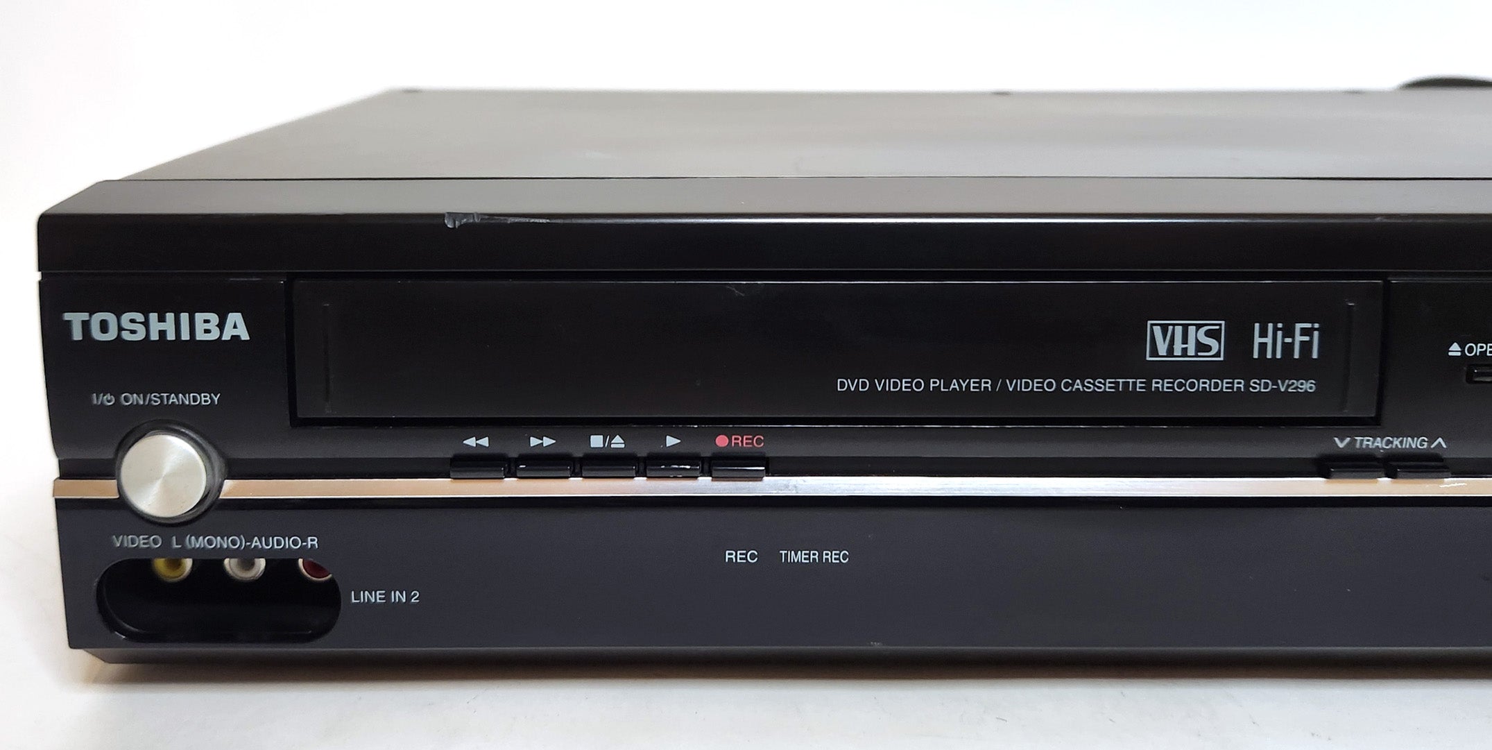 TOSHIBA SD-V296-K-TU DVD VCR/VHS Combo Player Recorder (TESTED) NO deals REMOTE EUC