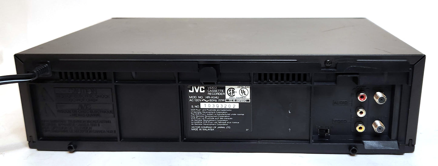 JVC HR-A54U VCR, 4-Head Hi-Fi Stereo - Rear