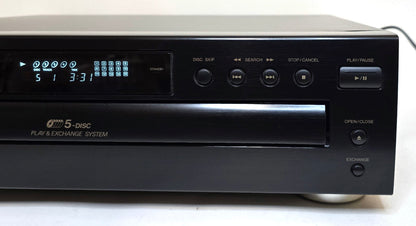 JVC XL-F152BK 5-Disc Carousel CD Changer - Right