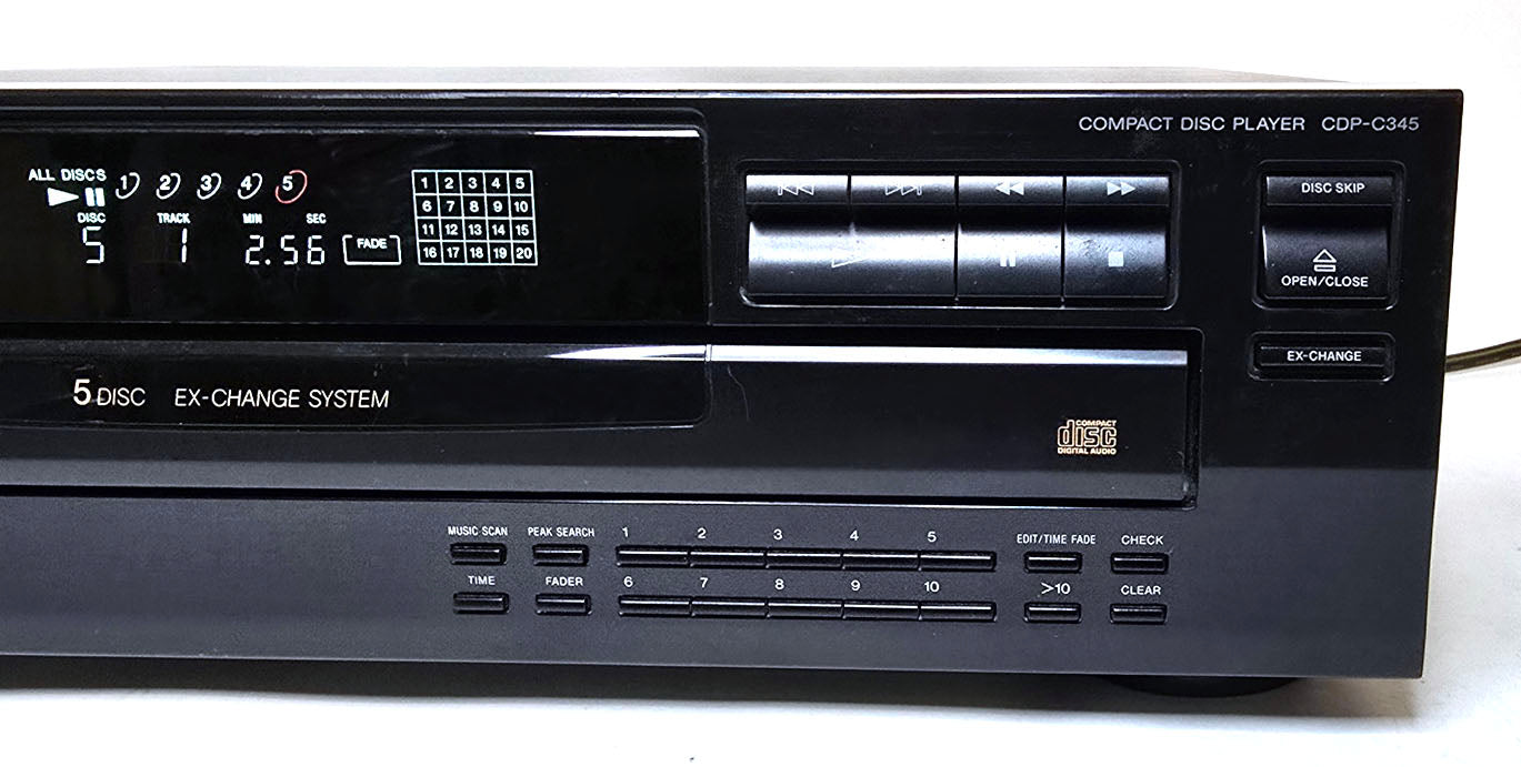 Sony CDP-C345 5-Disc Carousel CD Changer - Right