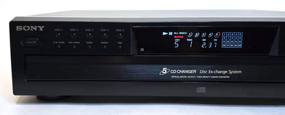 Sony CDP-CE375 5-Disc Carousel CD Changer - Left