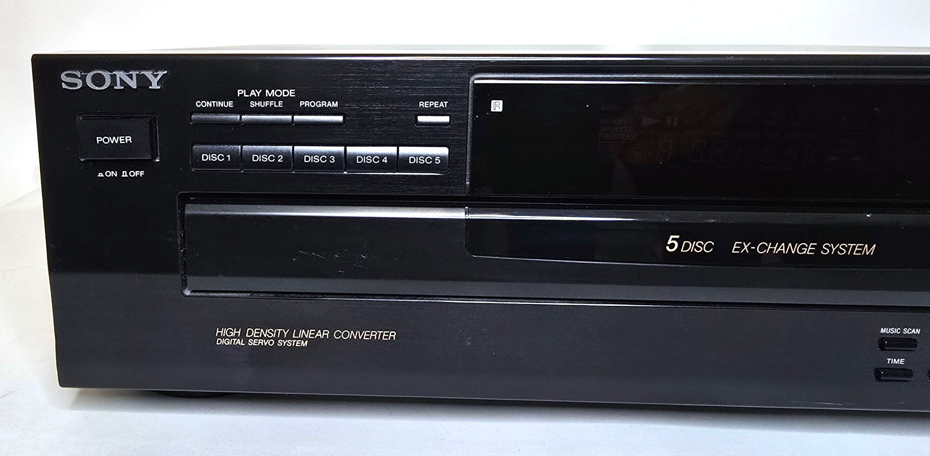 Sony CDP-C345 5-Disc Carousel CD Changer Player  - Left