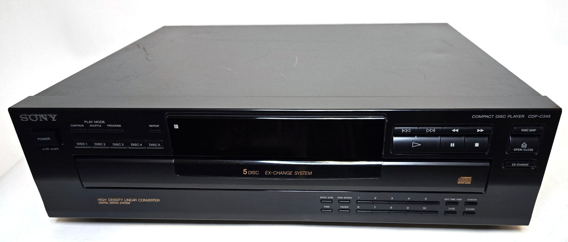 Sony CDP-C345 5-Disc Carousel CD Changer Player  - Front