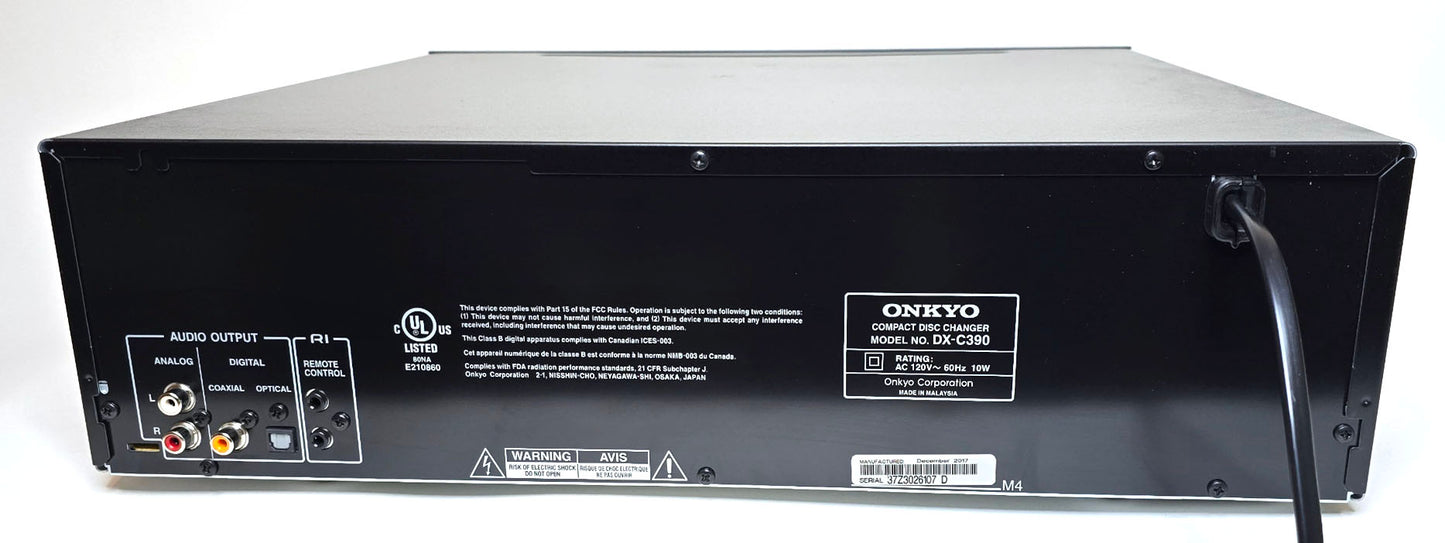 Onkyo DX-C390 6-Disc Carousel CD Changer - Rear