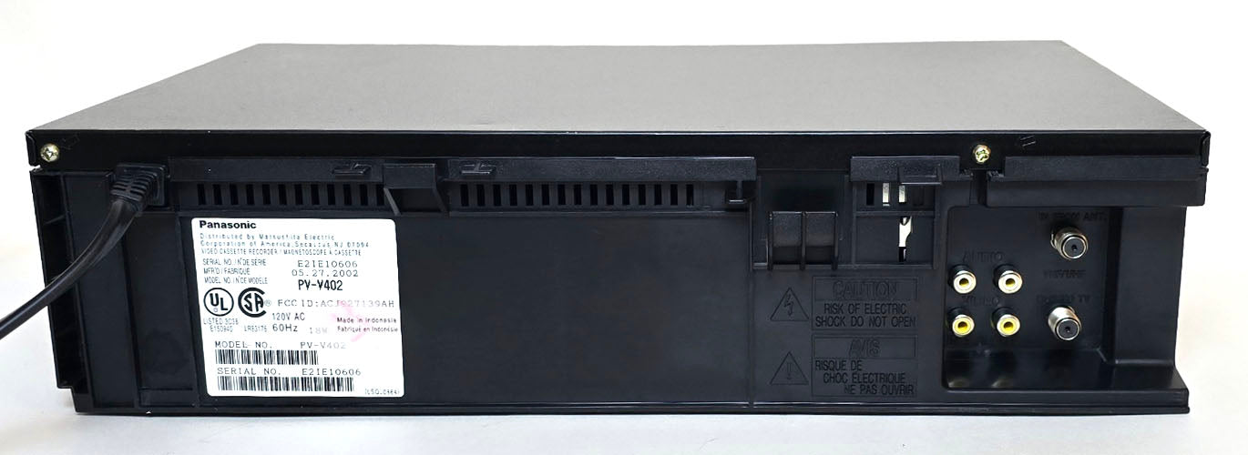 Panasonic PV-V402 Omnivision VCR, 4-Head Mono - Rear