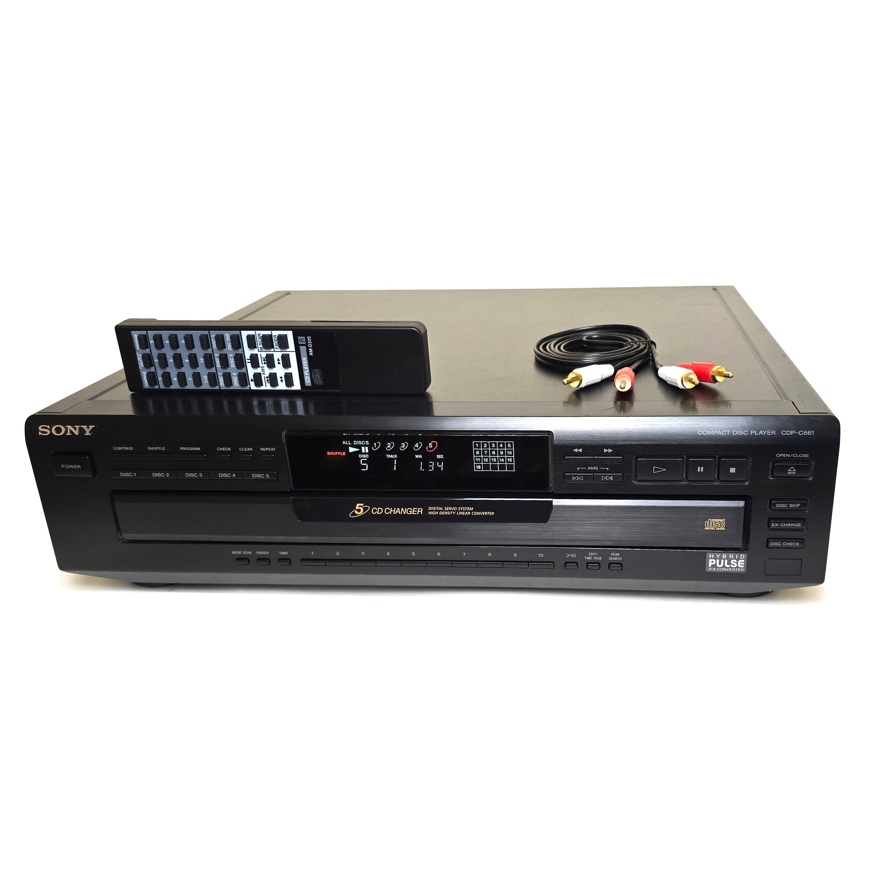 Sony CDP-C661 5-Disc Carousel CD Changer Player – VCR-DVD.com