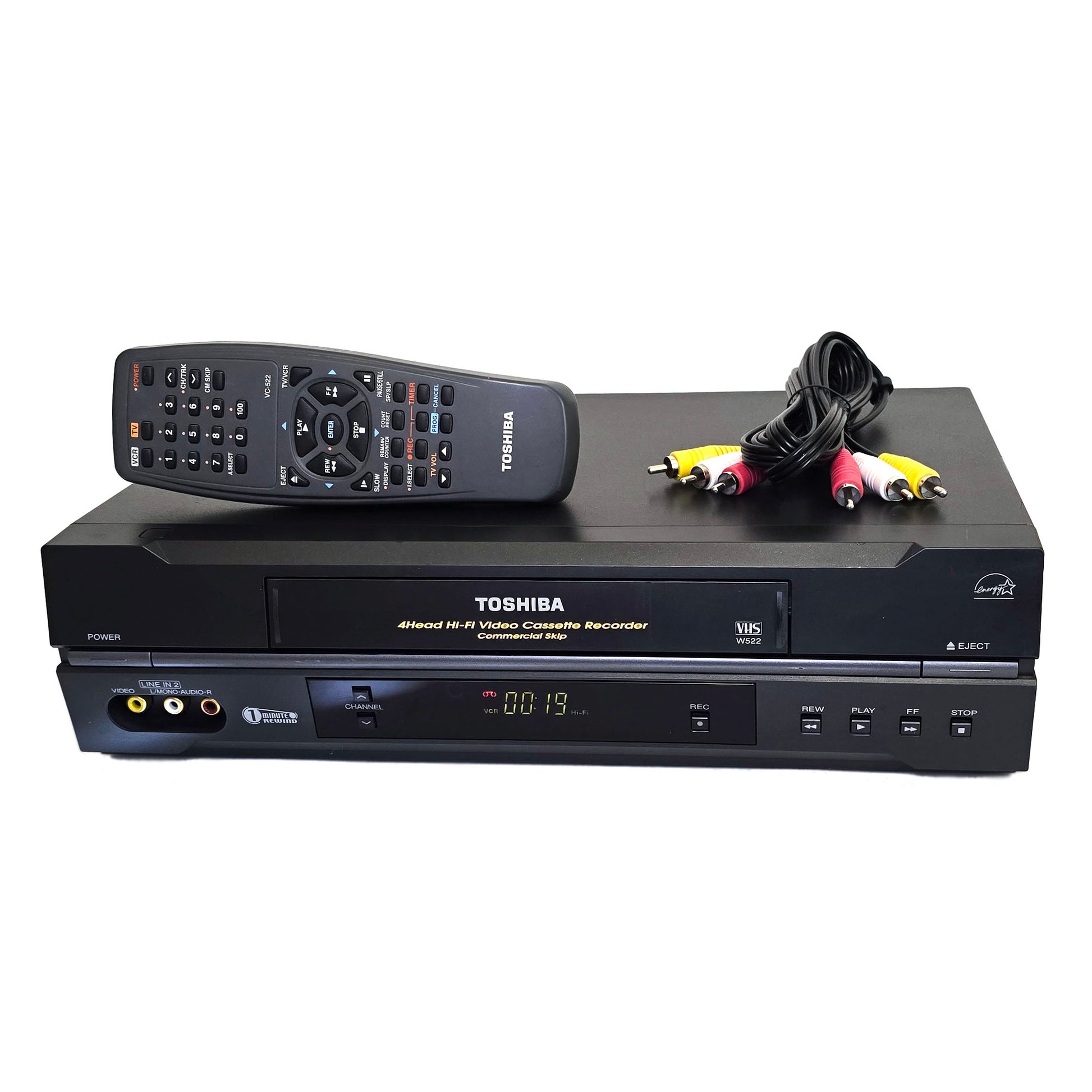 Toshiba W-522 VCR, 4-Head Hi-Fi Stereo