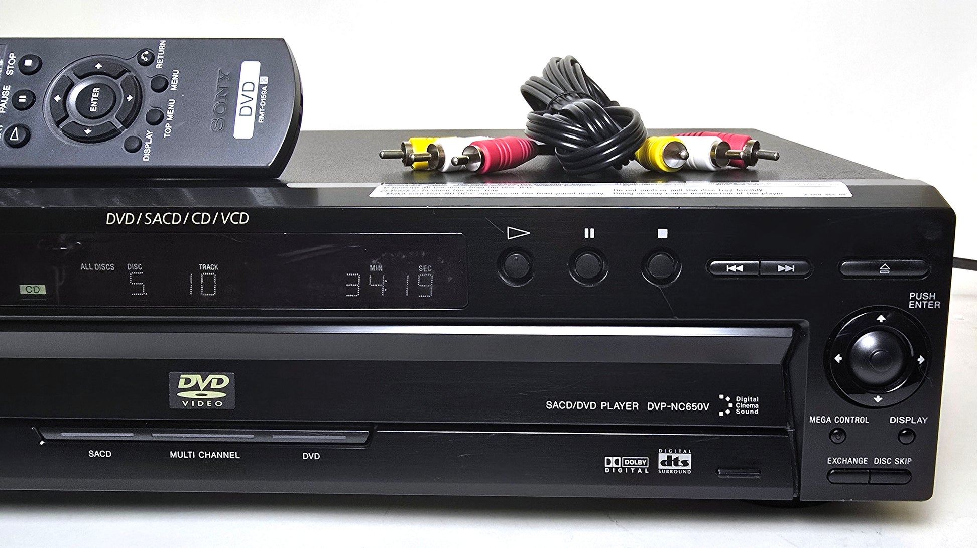 Sony DVP-NC650V DVD/CD/SACD Player, 5 Disc Carousel Changer - Right