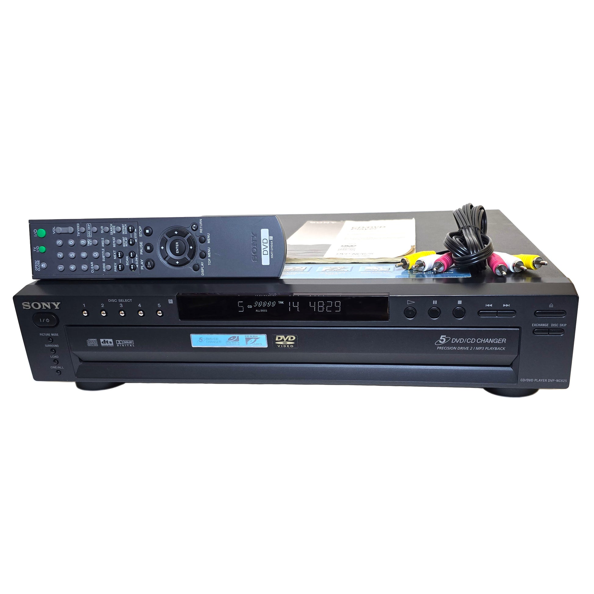 Sony DVP-NC625 DVD/CD Player, 5 Disc Carousel Changer – VCR-DVD.com