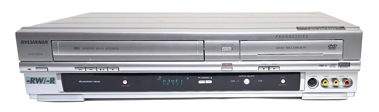 Sylvania DVR90VF VCR/DVD Recorder Combo - Front