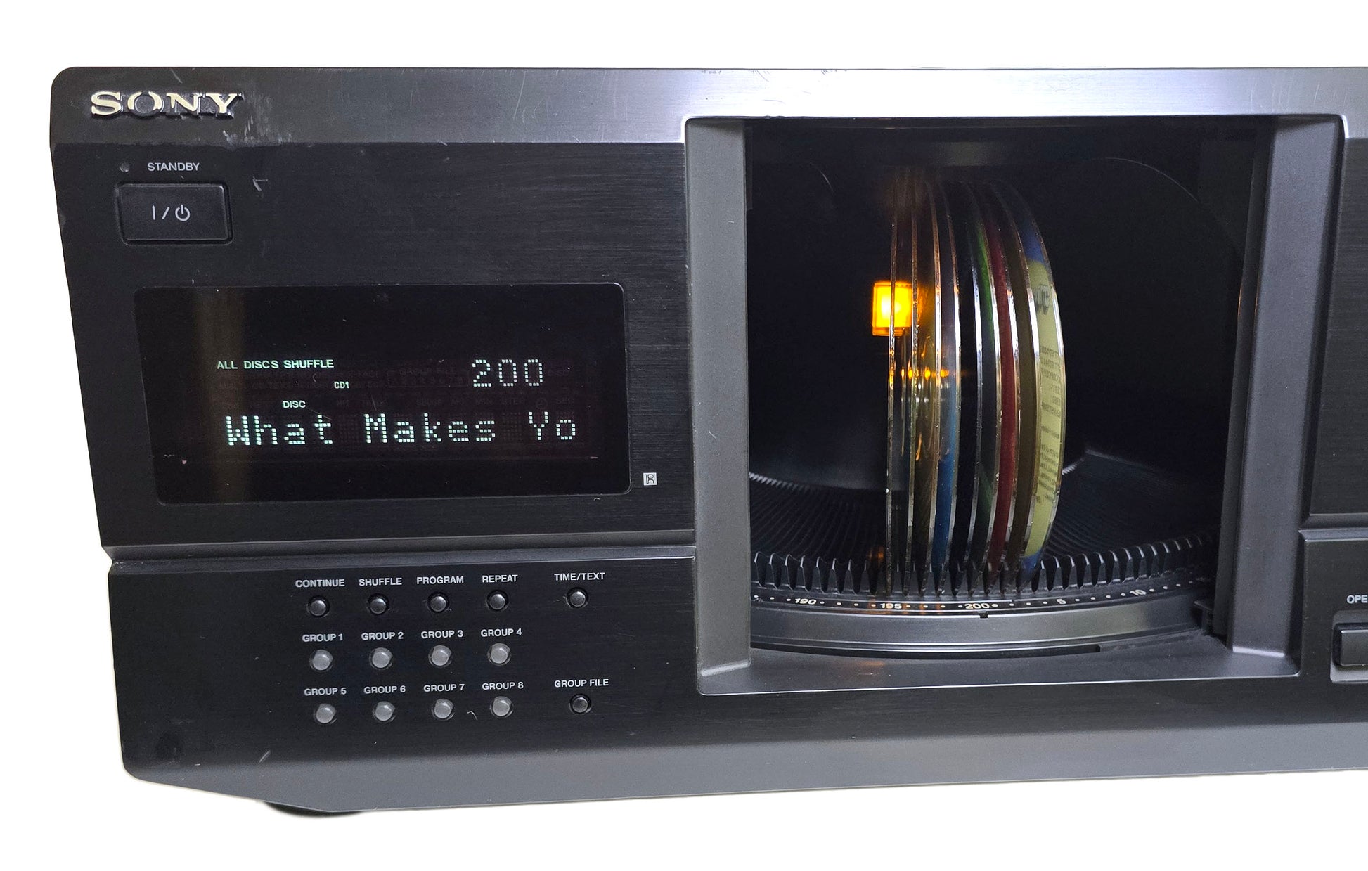 Sony CDP-CX235 MegaStorage 200 CD Changer - Left