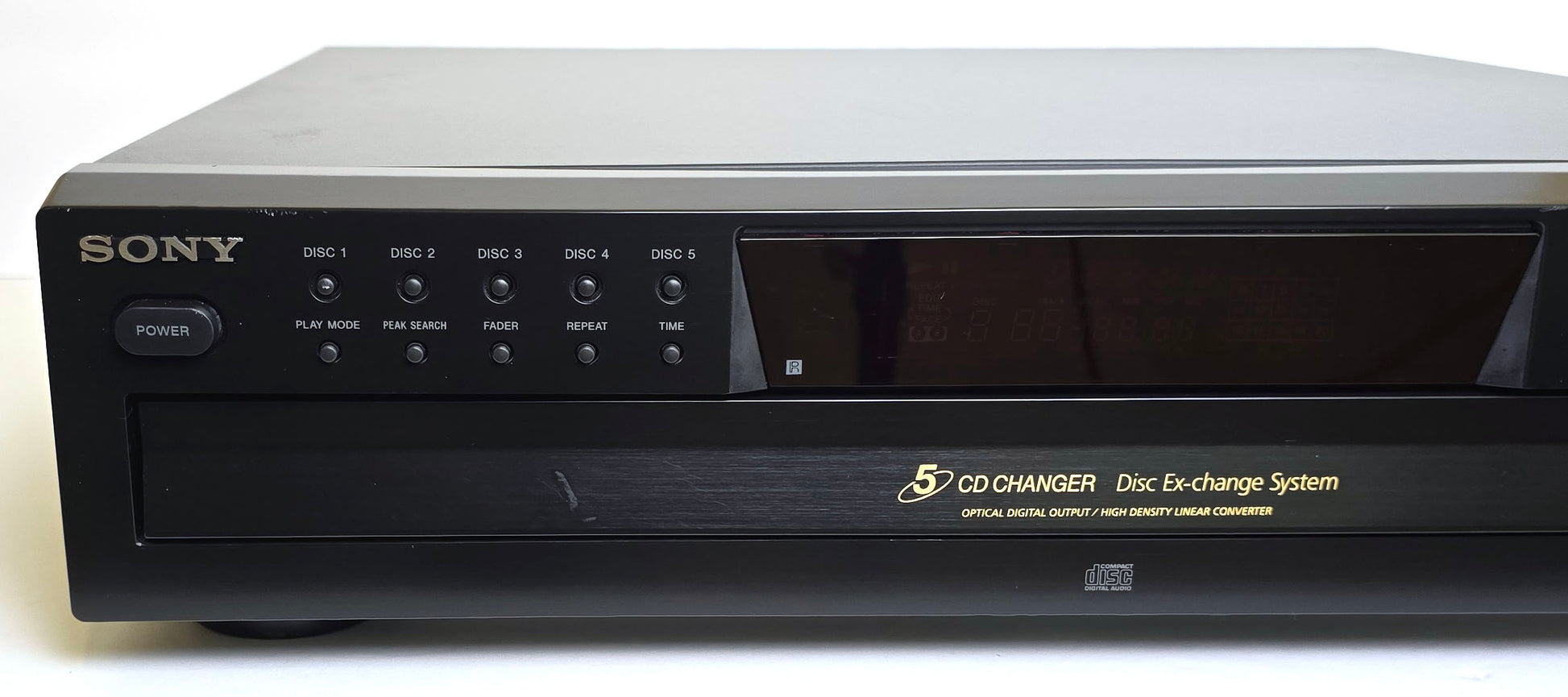 Sony CDP-CE375 5-Disc Carousel CD Changer - Left