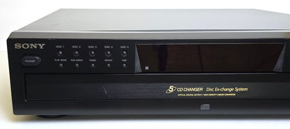 Sony CDP-CE375 5-Disc Carousel CD Changer - Left