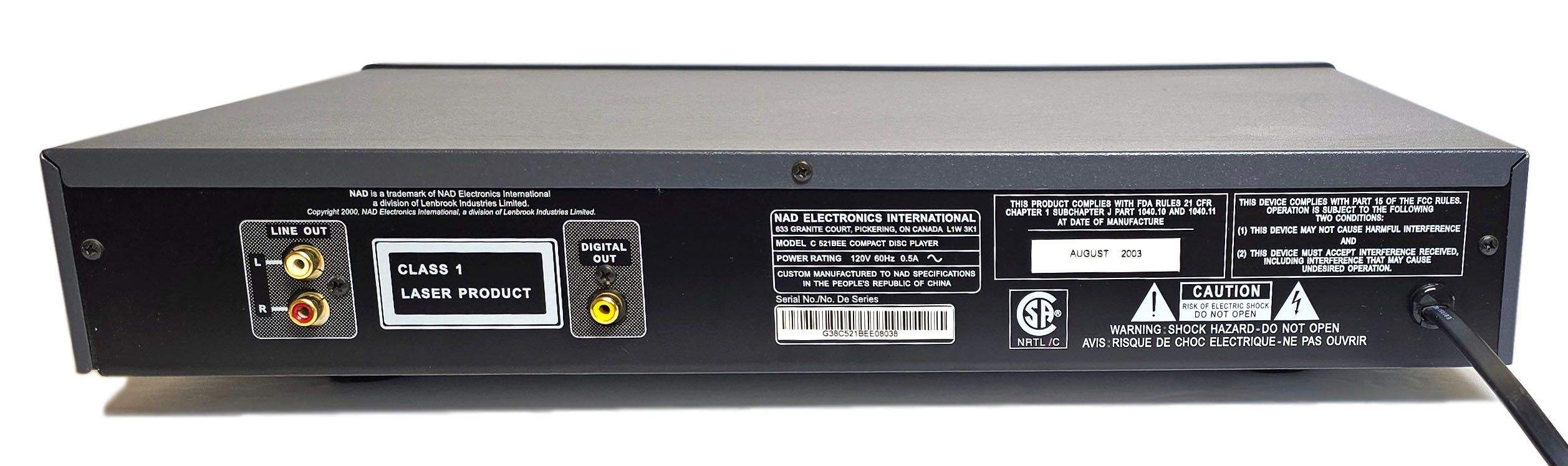 NAD C 521BEE CD Player – VCR-DVD.com