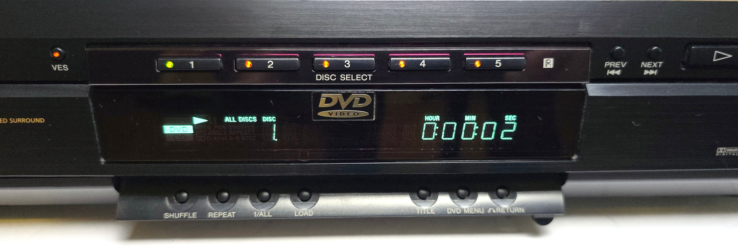 Sony DVP-N660 DVD/CD Player, 5 Disc Carousel Changer - Front Panel Detail