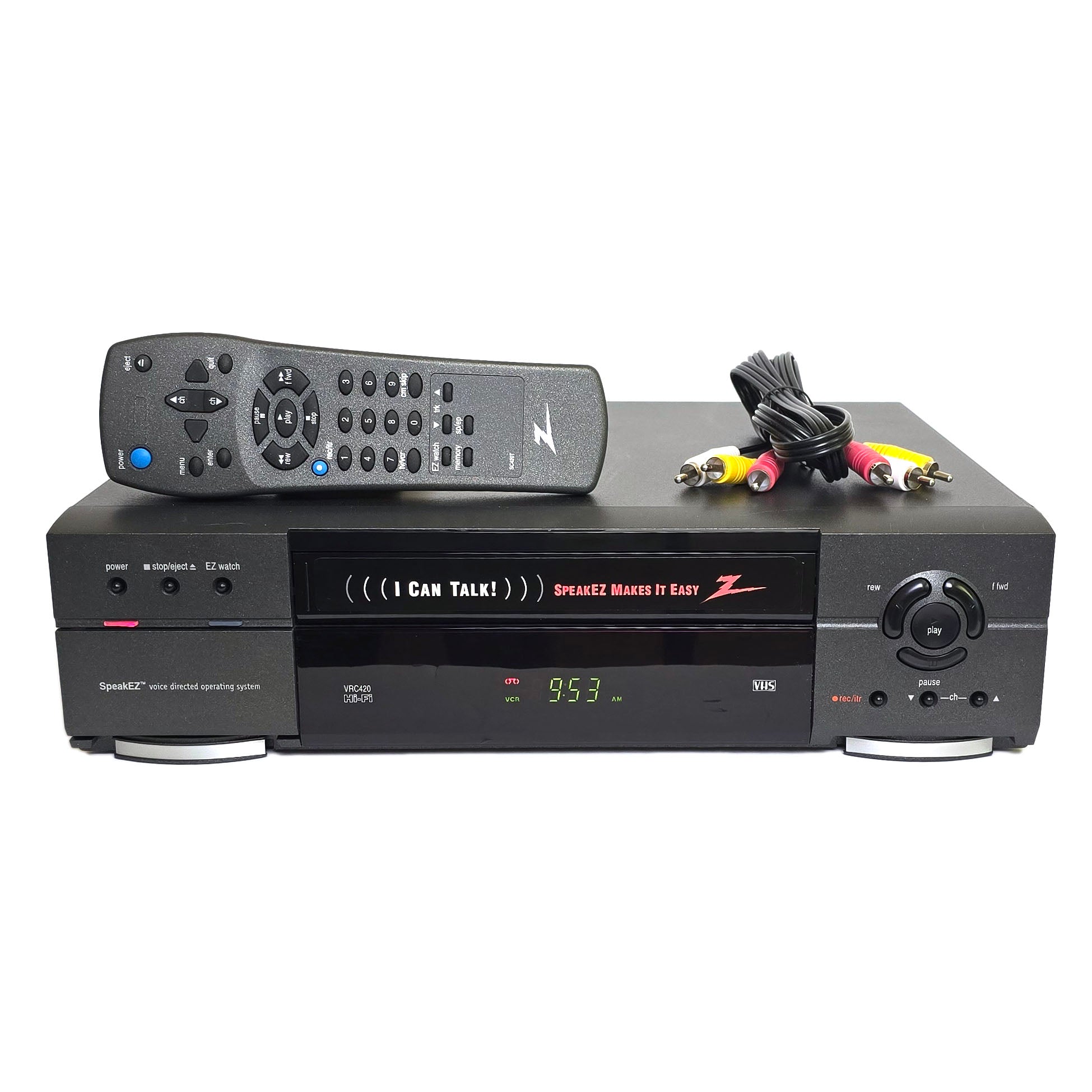 Zenith VRC420 VCR, 4-Head Hi-Fi Stereo VHS Player Recorder