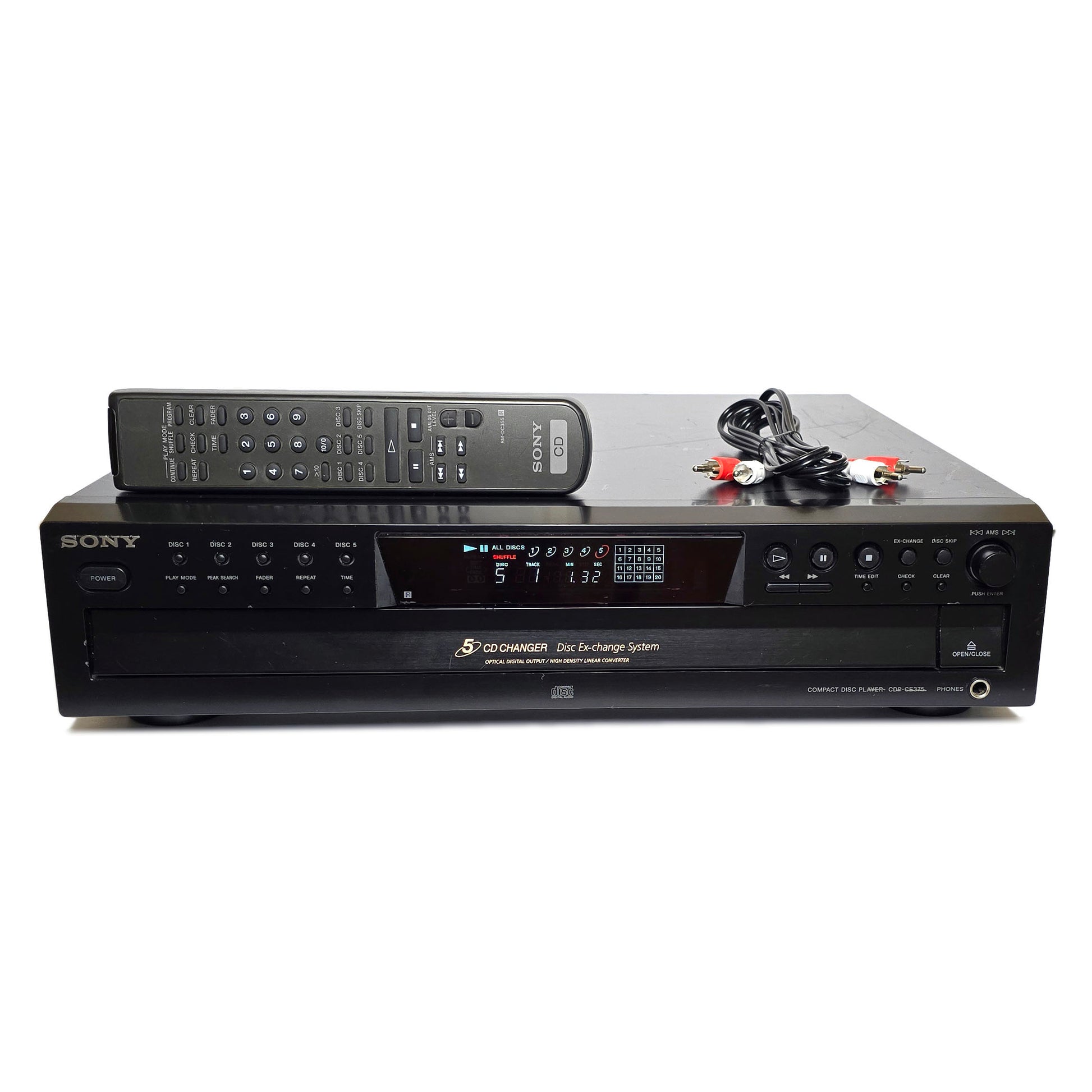 Sony CDP-CE375 5-Disc Carousel CD Changer Player –