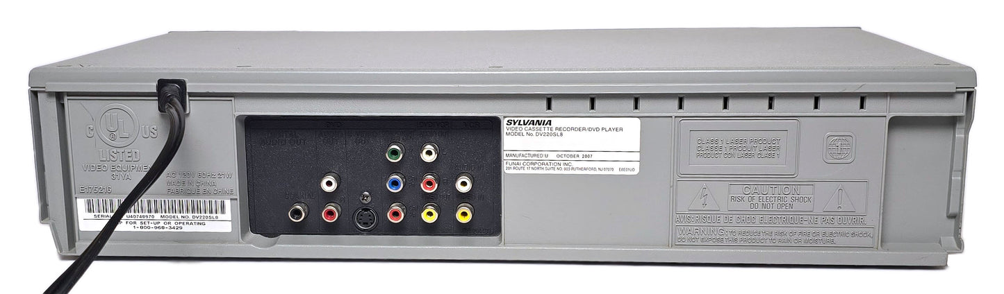 Sylvania DV220SL8 VCR/DVD Player Combo - Rear