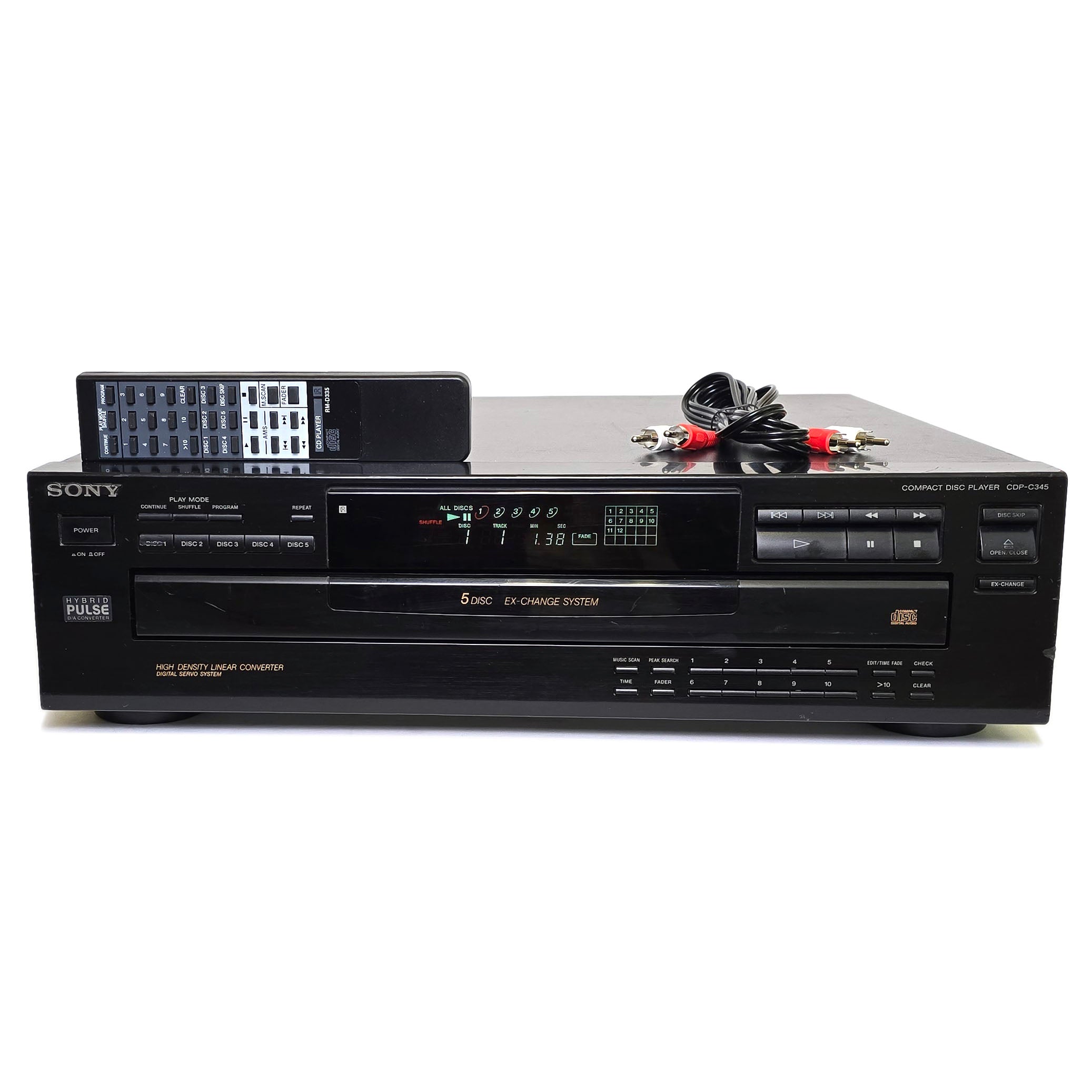 Sony CDP-C345 5-Disc Carousel CD Changer Player – VCR-DVD.com