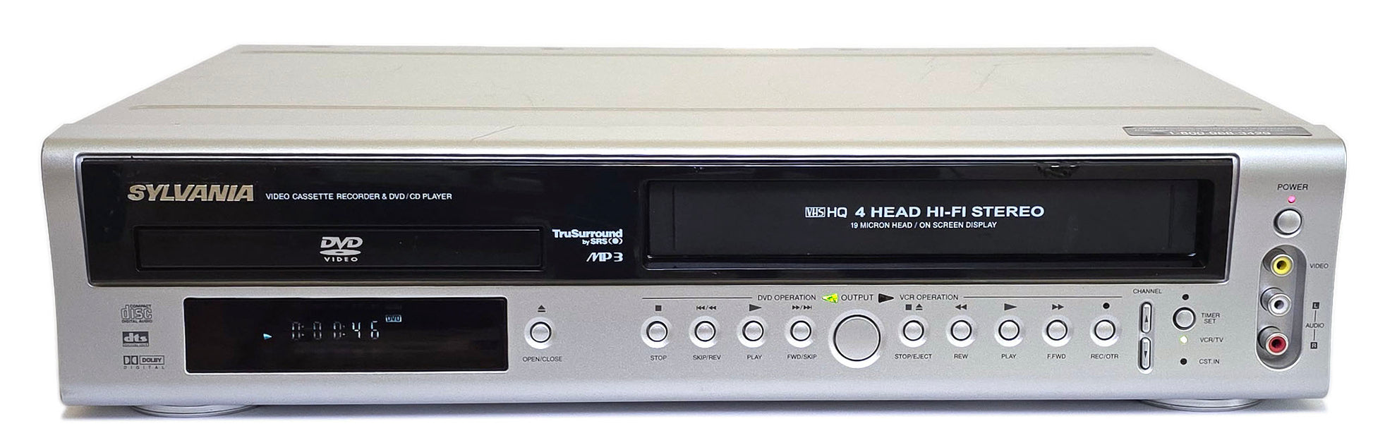 Sylvania DVC850C VCR/DVD Player Combo - Front