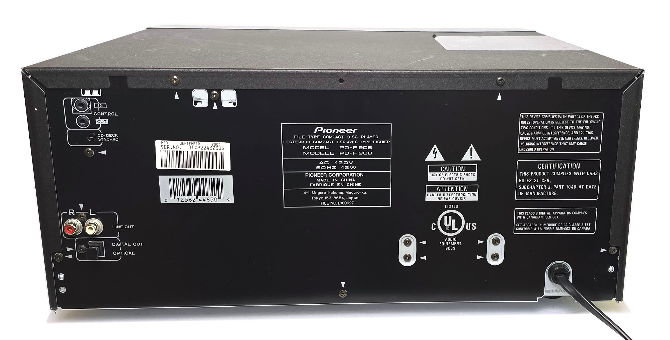 Pioneer PD-F908 100+1 CD Changer Player – VCR-DVD.com