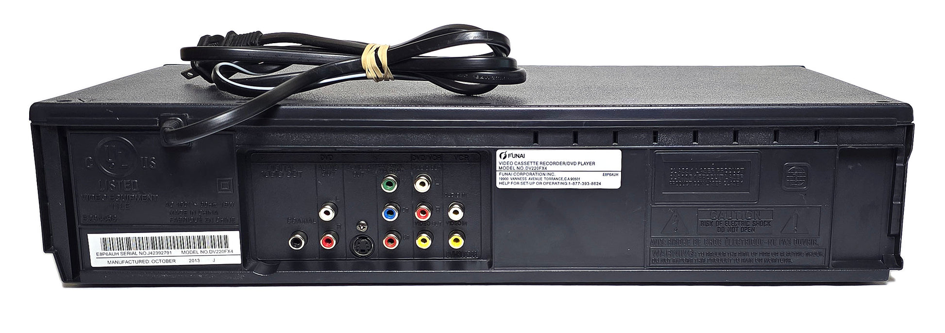 Funai DV220FX4 VCR/DVD Player Combo - Rear