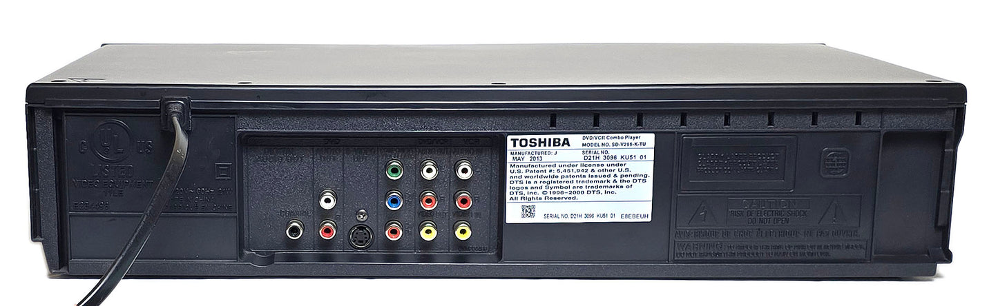 Toshiba SD-V296-K-TU VCR/DVD Player Combo - Rear