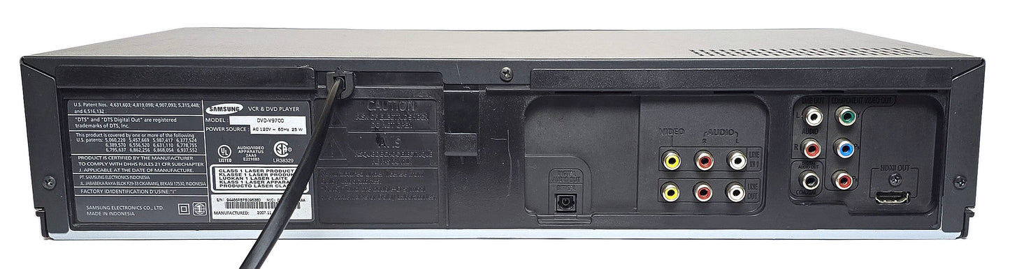 Samsung DVD-V9700 VCR/DVD Player Combo with HDMI - Rear