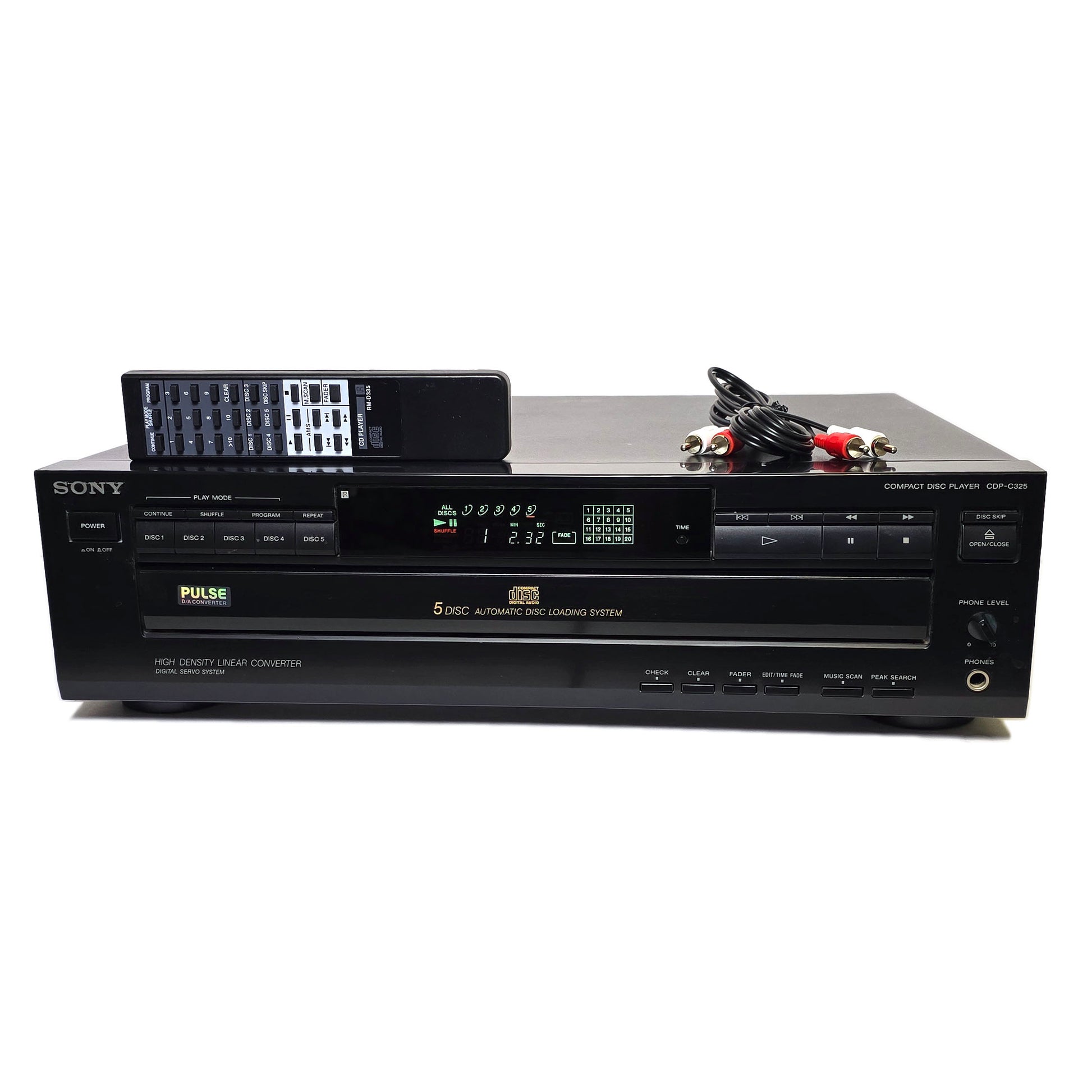 Sony CDP-C325 5-Disc Carousel CD Changer Player – VCR-DVD.com