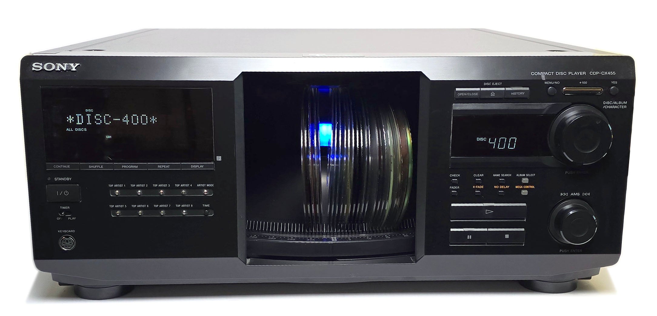 Sony CDP-CX455 MegaStorage 400 CD Changer Player – VCR-DVD.com