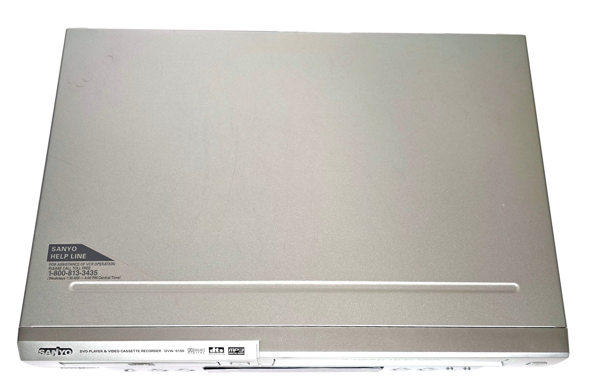 Sanyo DVW-6100 VCR/DVD Player Combo - Top