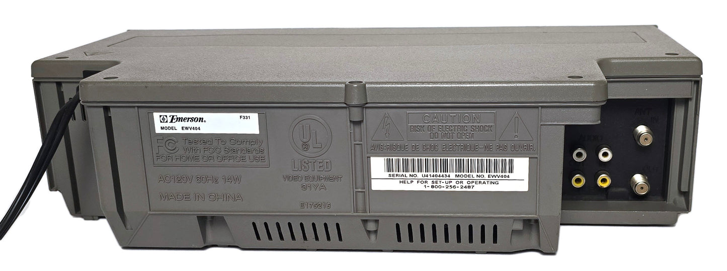 Emerson EWV404 VCR, 4-Head Mono - Rer