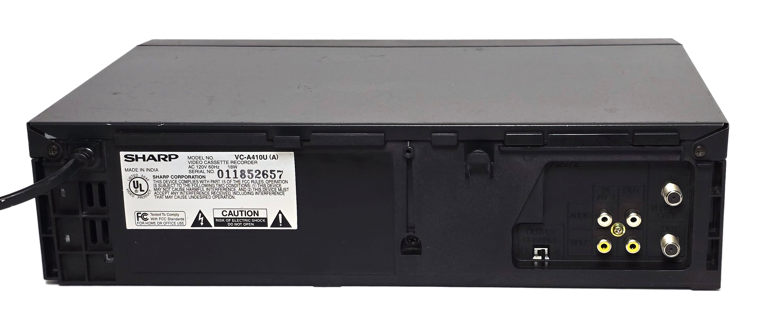 Sharp VC-A410U VCR, 4-Head VHS Player Recorder – VCR-DVD.com