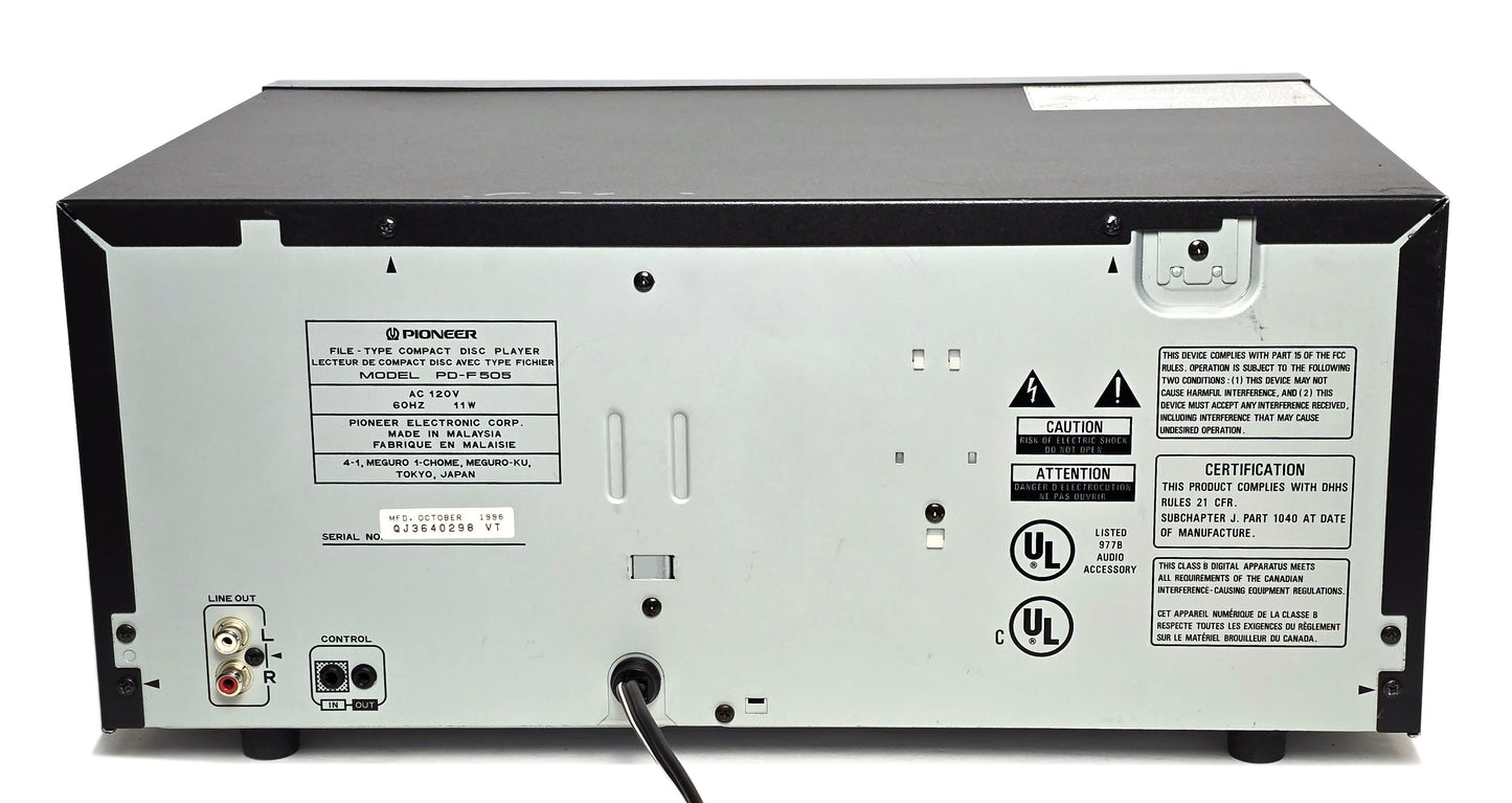 Pioneer PD-F505 25-Disc CD Changer - Rear