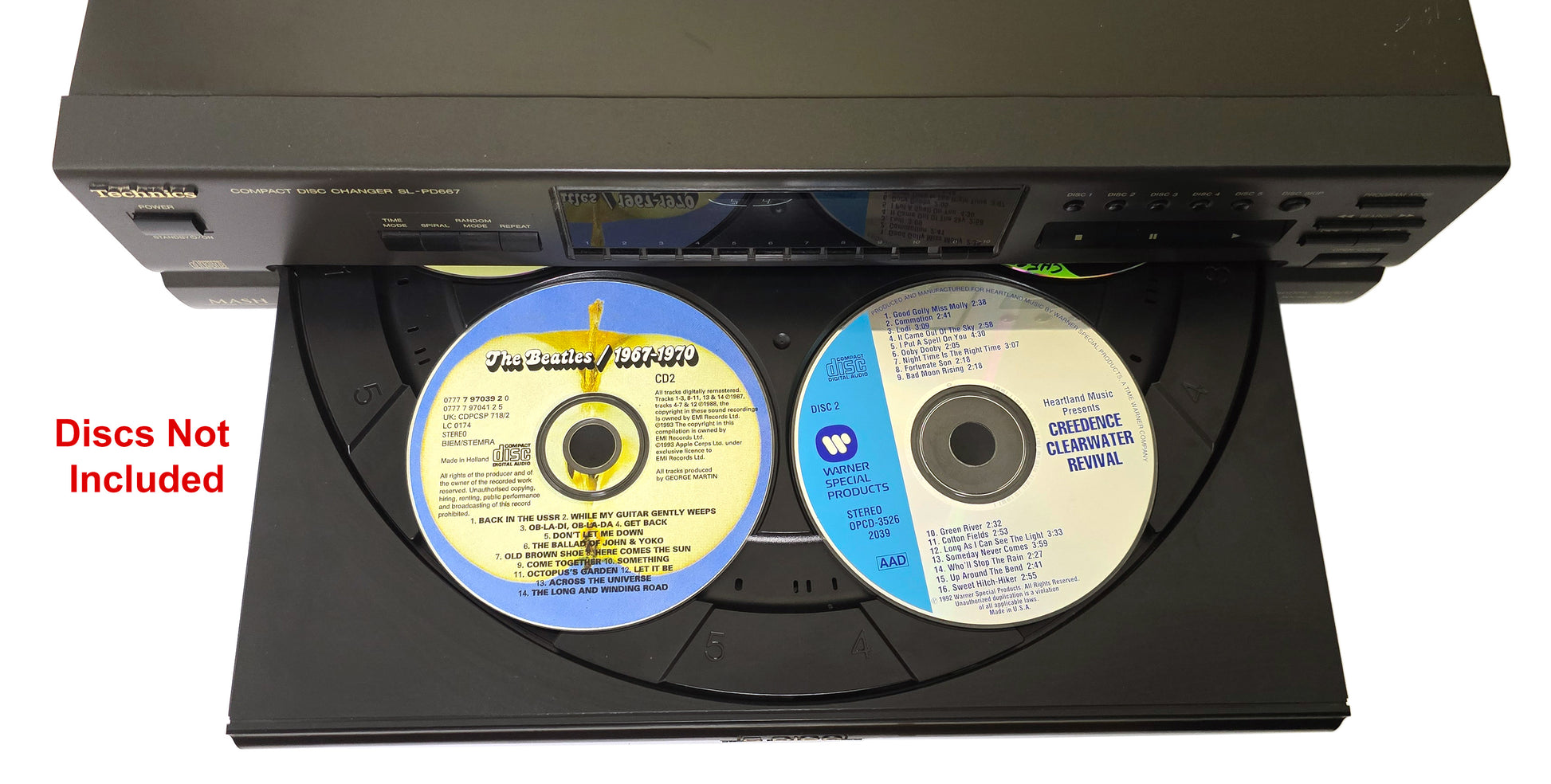Technics SL-PD667 5-Disc Carousel CD Changer - Drawer Open