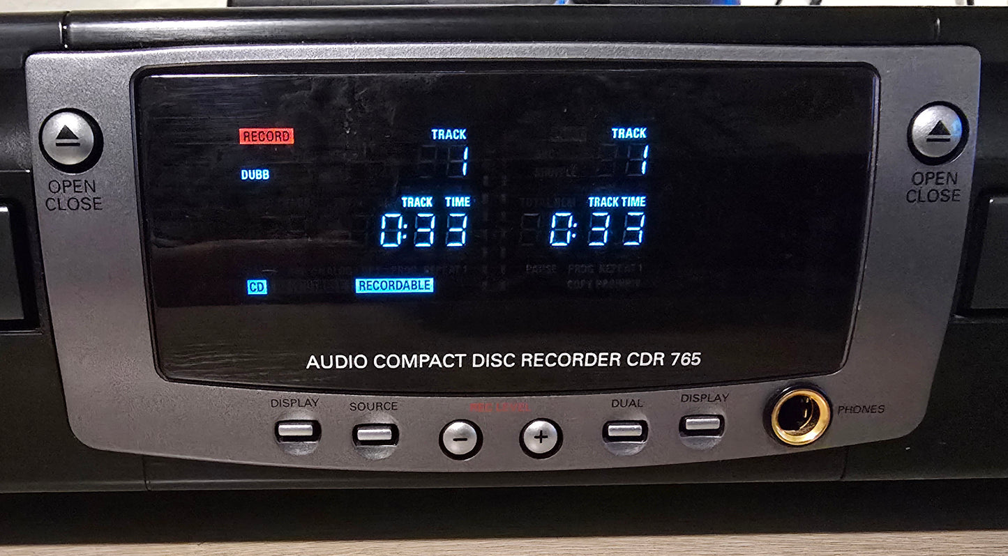 Philips CDR 765/17 CD Recorder/Player - Display in Record Mode