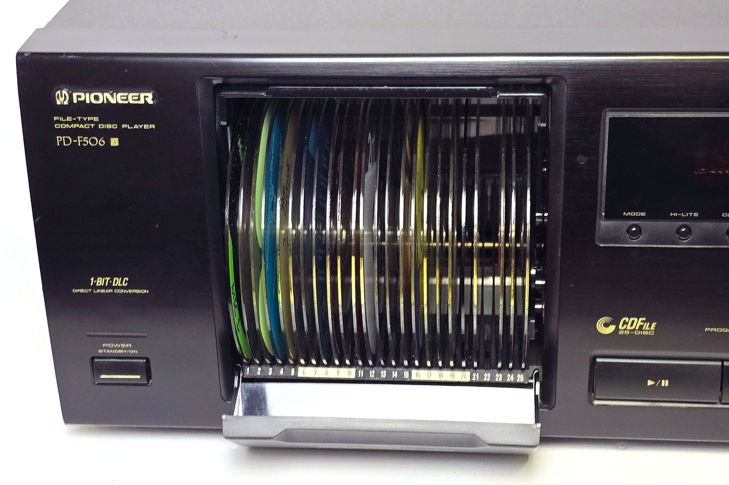 Pioneer PD-F506 25-Disc CD Changer - Door Open with CDs Loaded
