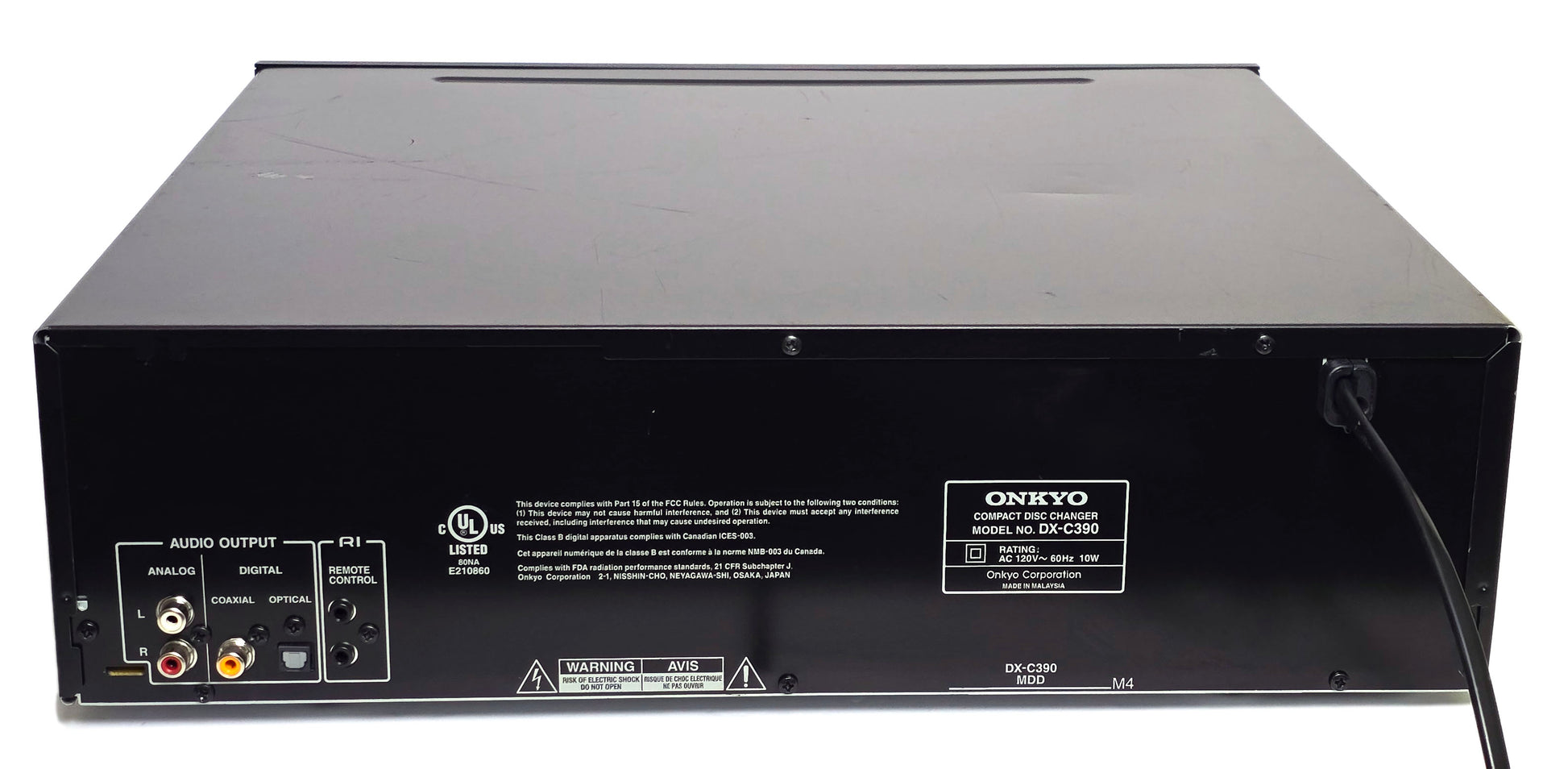Onkyo DX-C390 6-Disc Carousel CD Changer - Rear