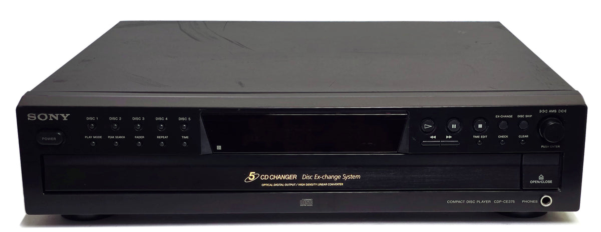 Sony CDP-CE375 5-Disc Carousel CD Changer - Front