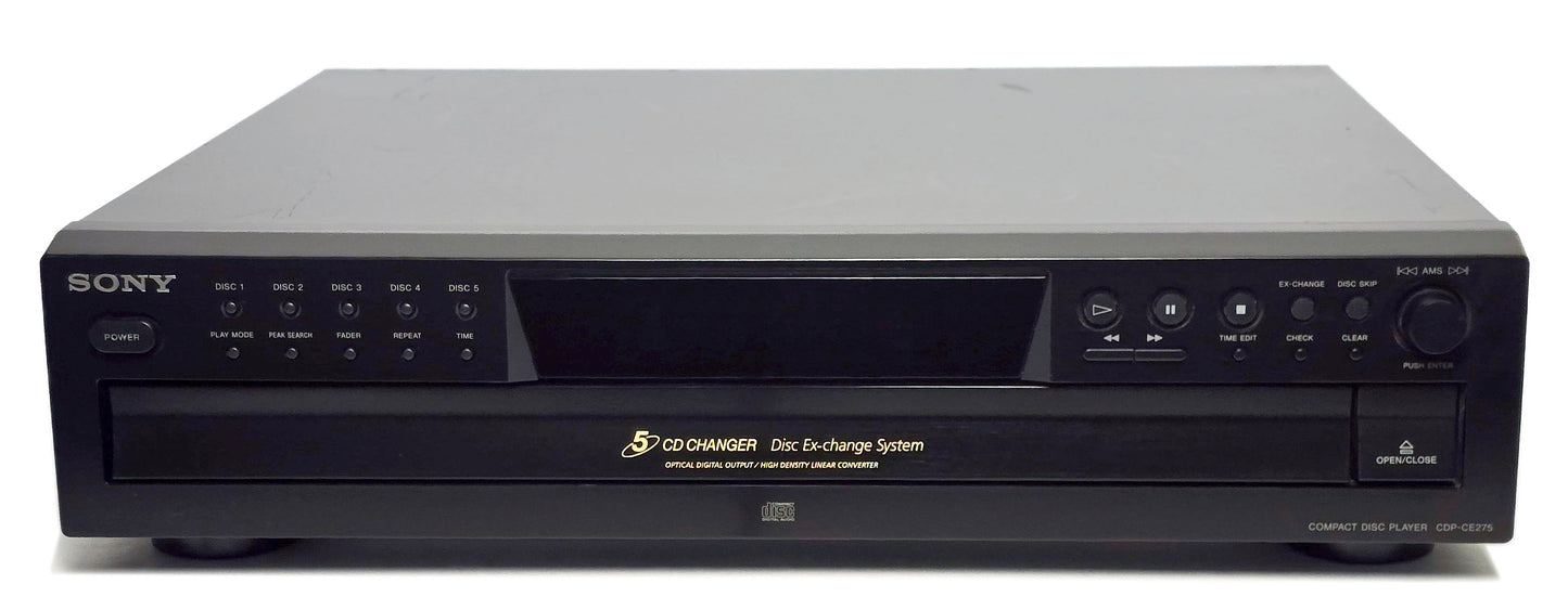 Sony CDP-CE275 5-Disc Carousel CD Changer - Front