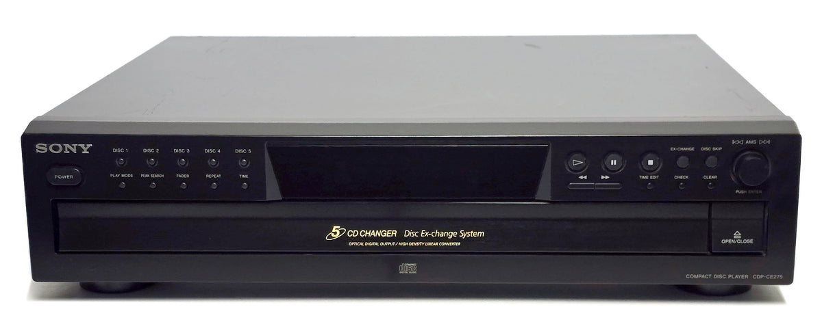 Sony CDP-CE275 5-Disc Carousel CD Changer - Front